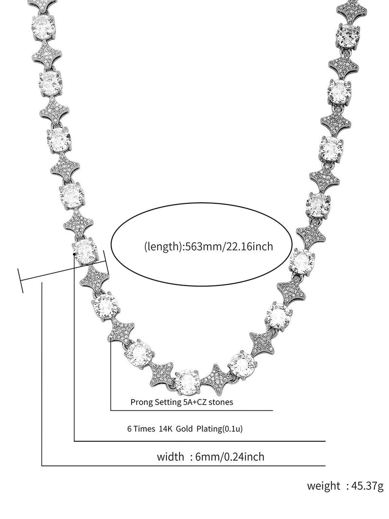 Zircon Star Chian Necklace