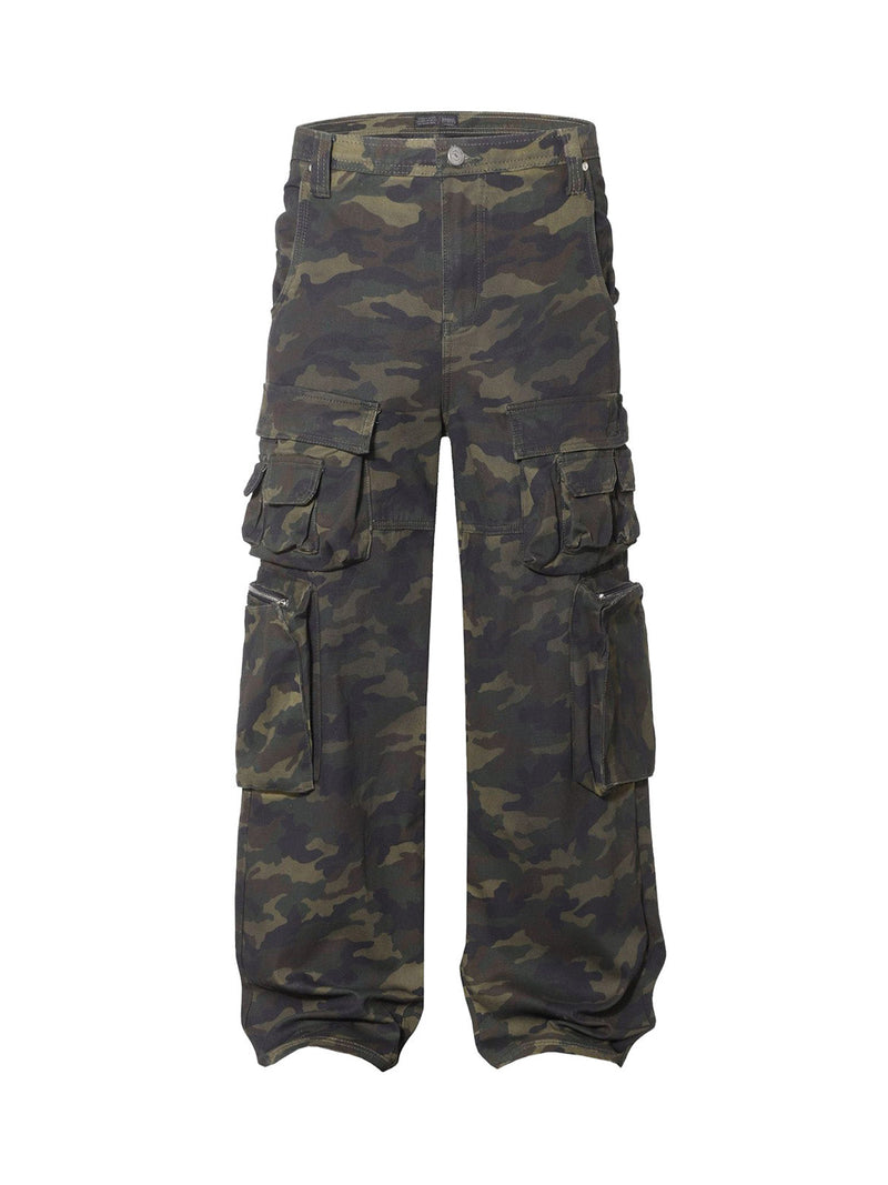 Wasteland Style Camouflage Baggy Cargo Pants