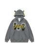 Star Embroidered Hooded Sweatshirt