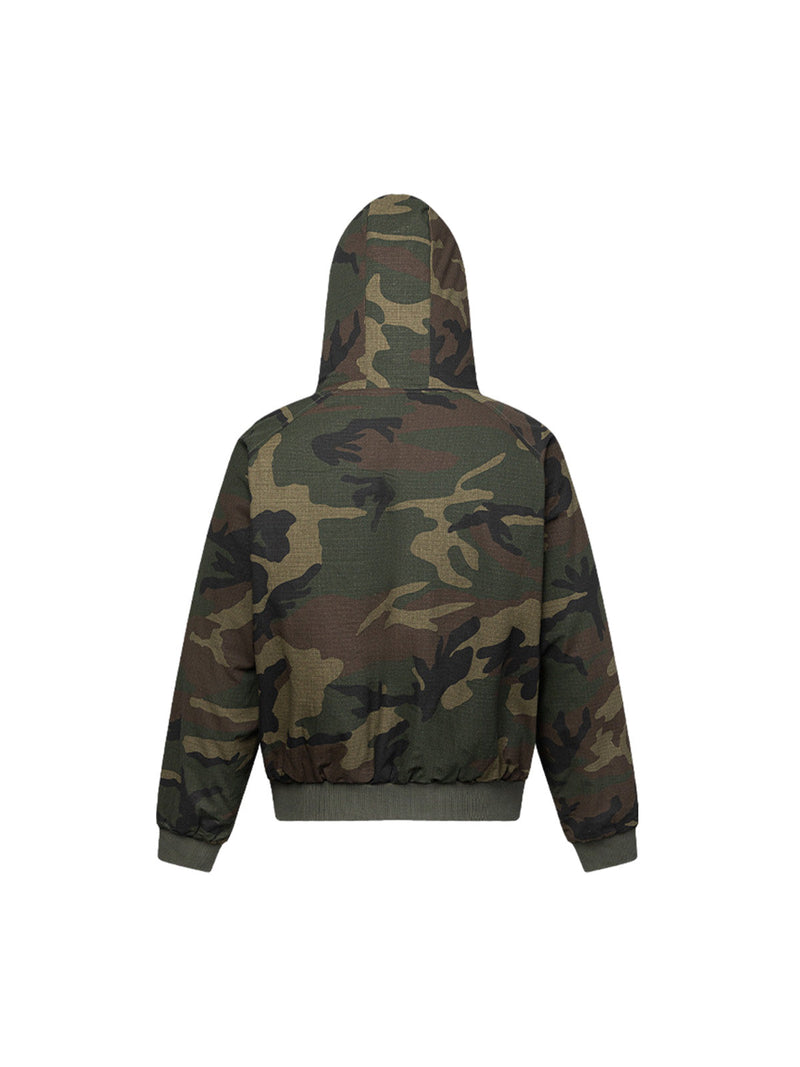 Camouflage Fleece Hooded  Jacket