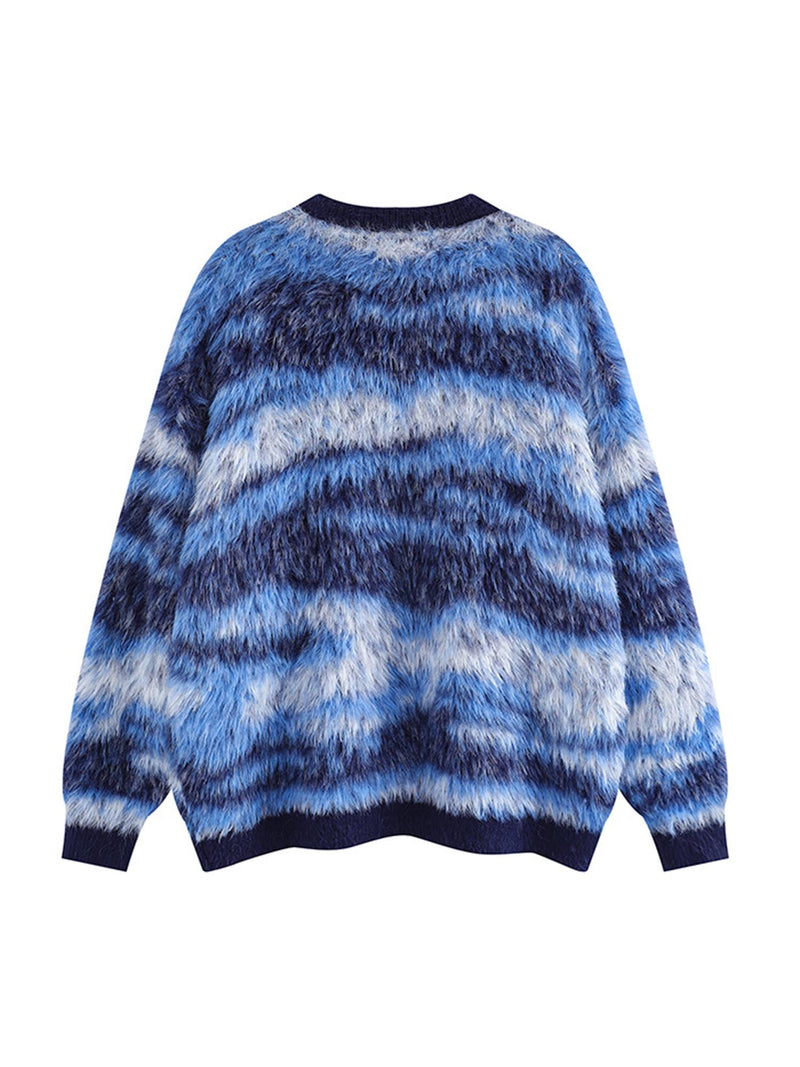 Mohair Striped Knit Sweater