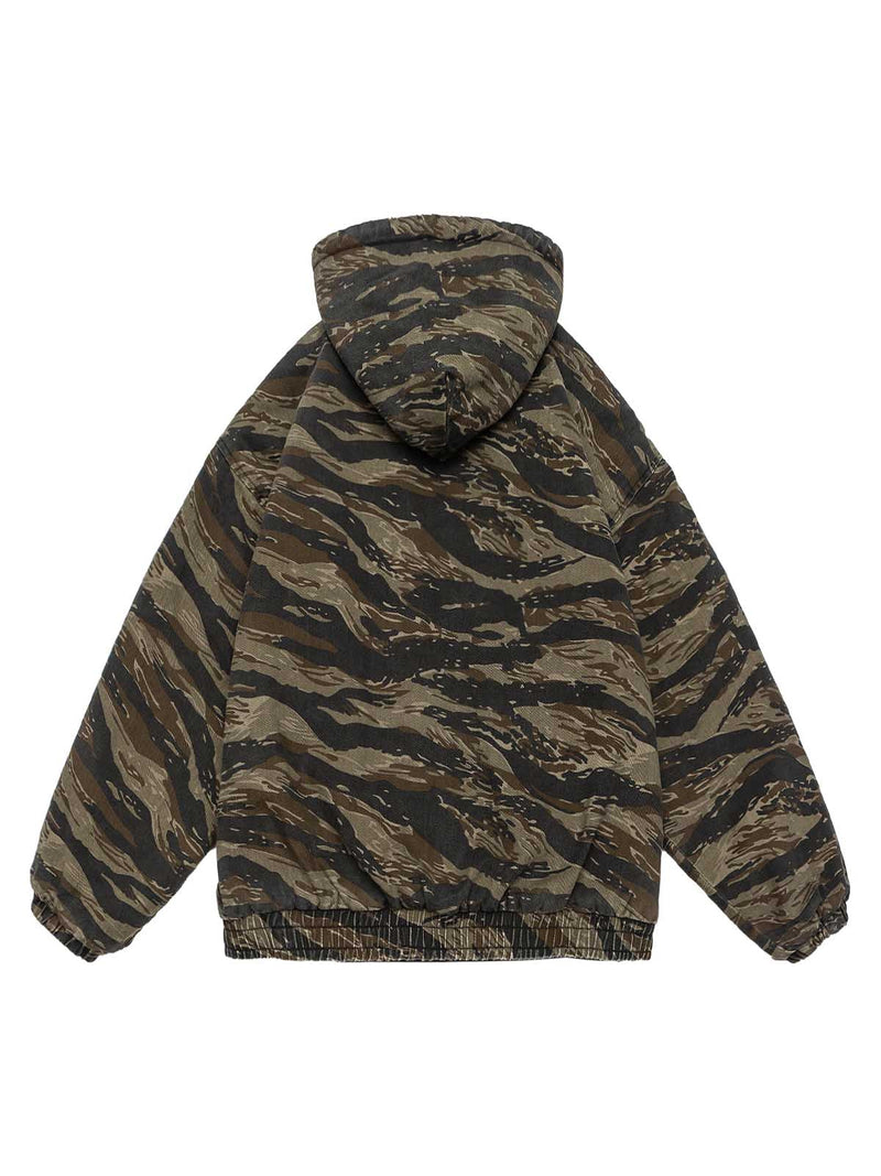 Camouflage Fleece Hooded Jacket