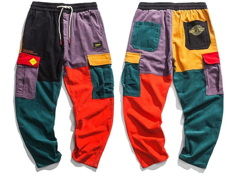 Color-Block Cargo Joggers