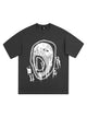 Hip-hop High Street Creative Portrait Print T-shirt