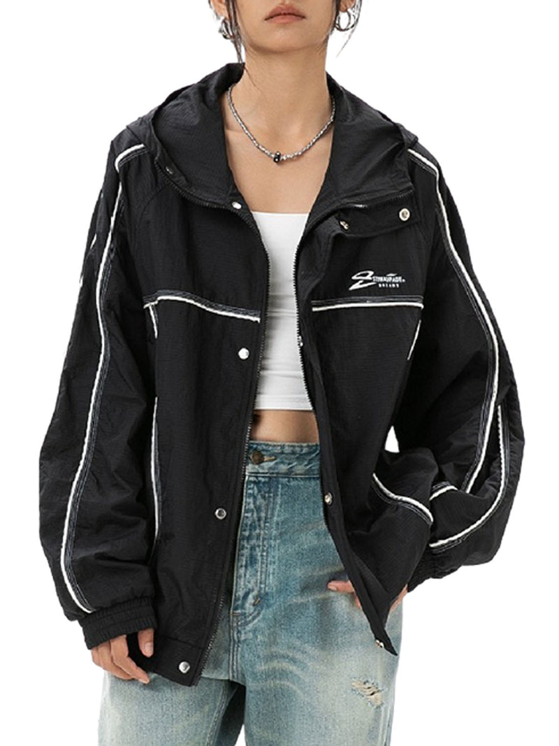 Retro Outdoor Zip Up Hooded Jacket