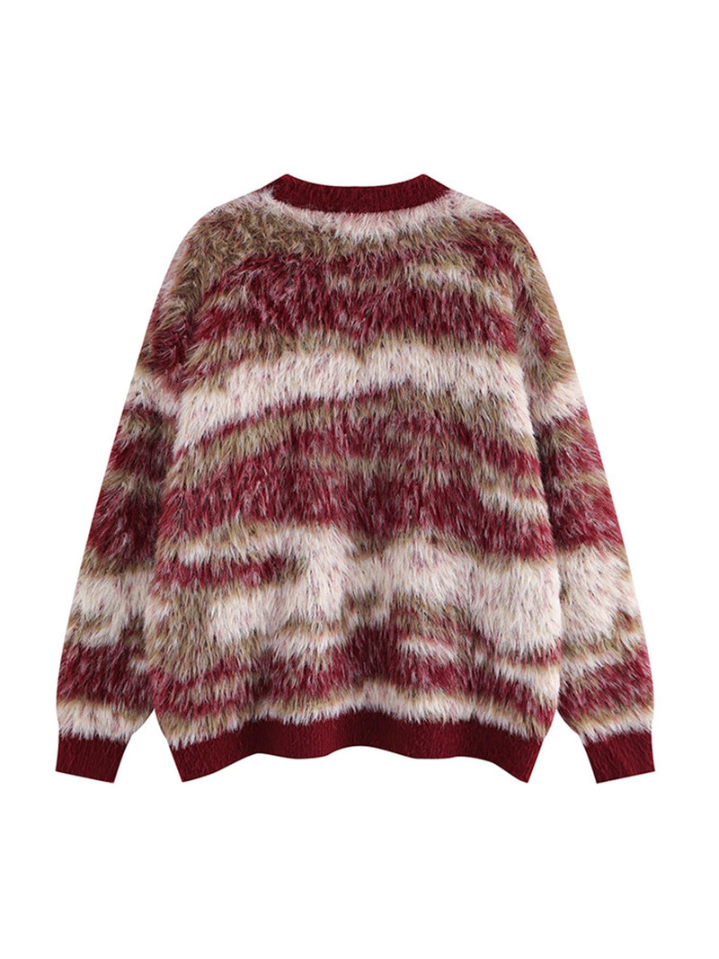 Mohair Striped Knit Sweater