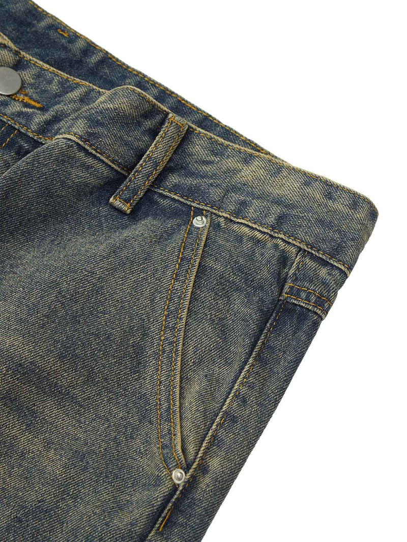 High Street Washed Distressed Jeans