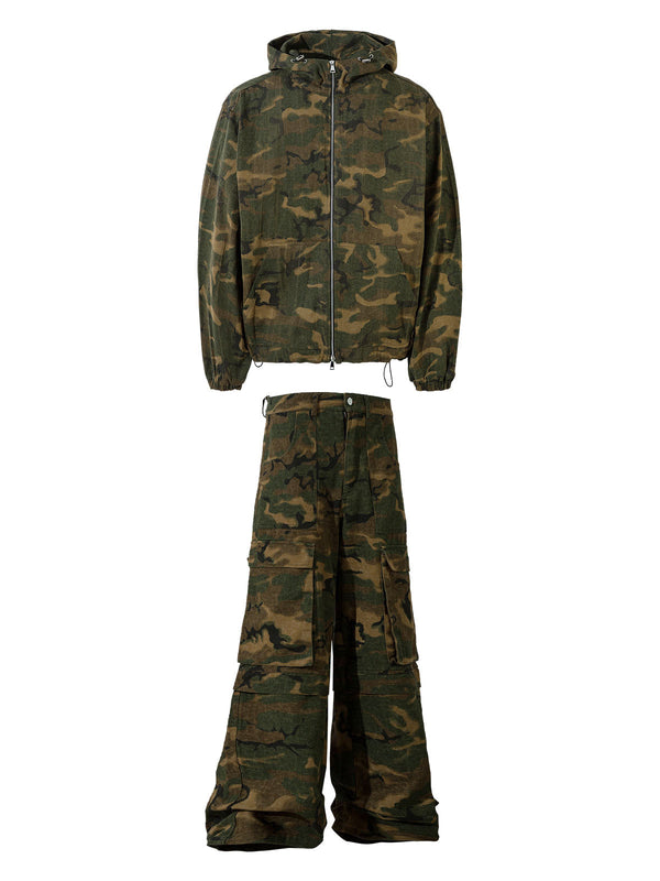 Street Camouflage Multi Pocket Tracksuit