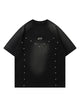 Vintage Washed Stitching Rivets T-shirt