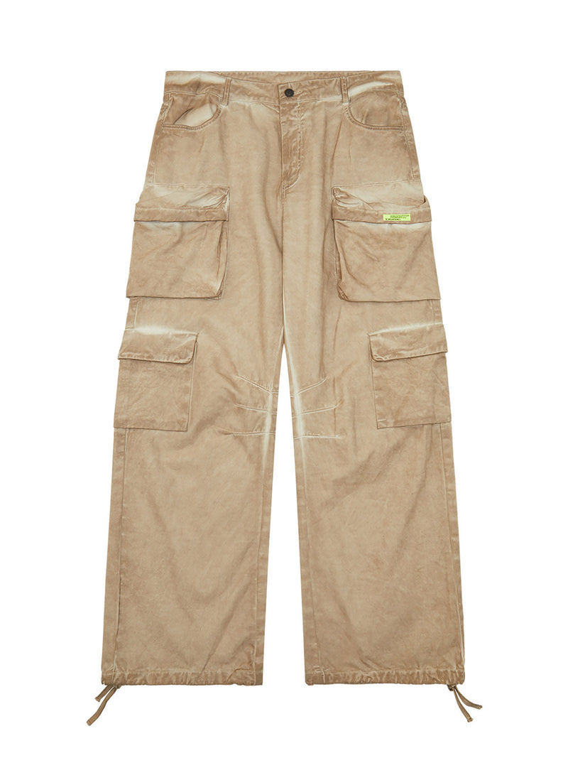 Vintage Wasteland Style Multi Pocket Work Pants