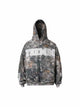 Retro Leaf Camouflage Patchwork Hoodie