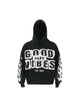 Retro Letter Printed Pullover Hoodie