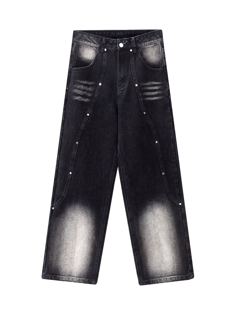 Rivet Distressed Jeans