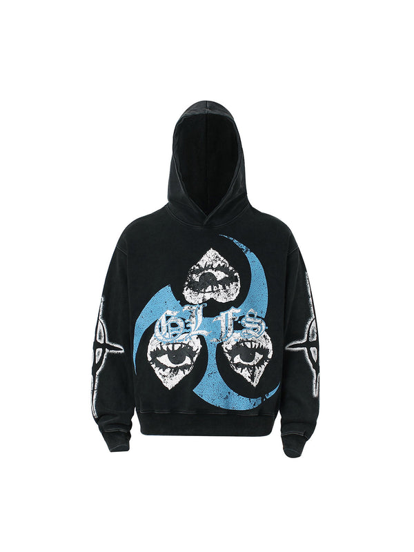 Triple Eye Graphic Hoodies