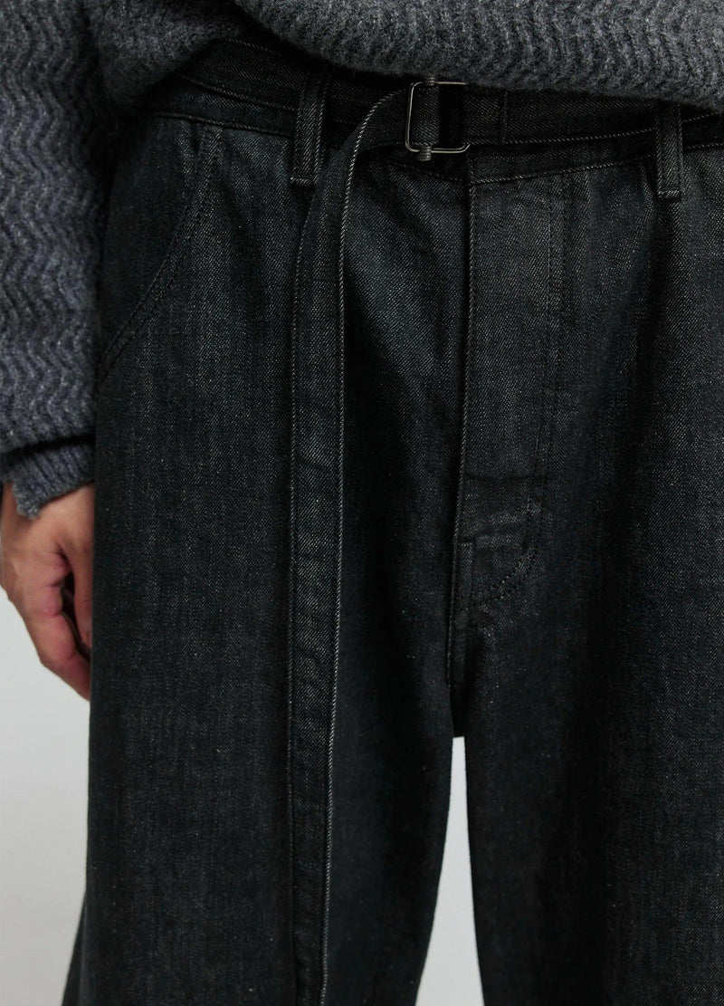 Kendo-Inspired Wide Fit Denim by SIMPLE PROJECT - chiclara