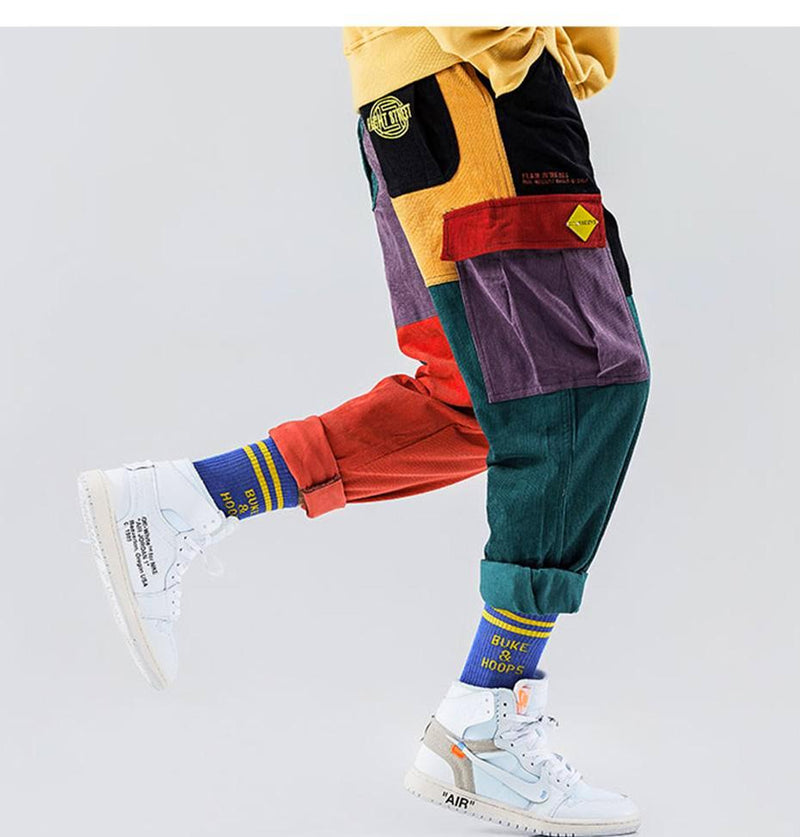 Color-Block Cargo Joggers