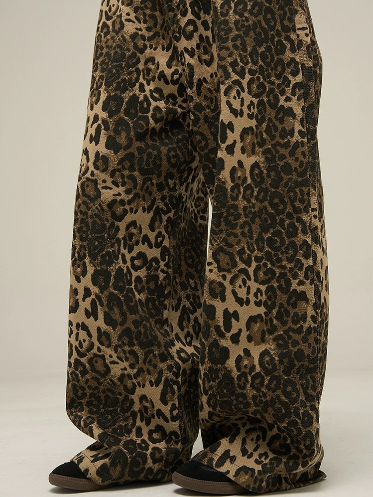 Wild Leopard Print Jeans - chiclara