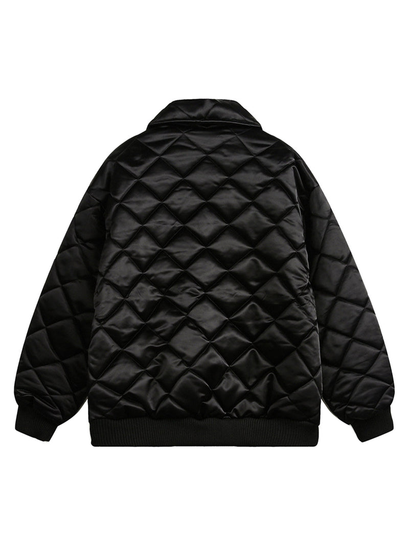 Pearl Letter Diamond Quilted Jacket