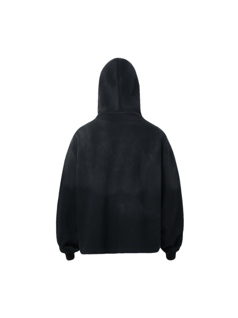 Gradient Blur Letter Hoodie