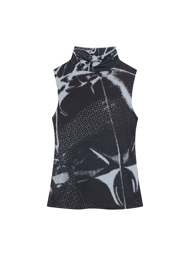 Hip Hop Face Mask High Neck Tank Top