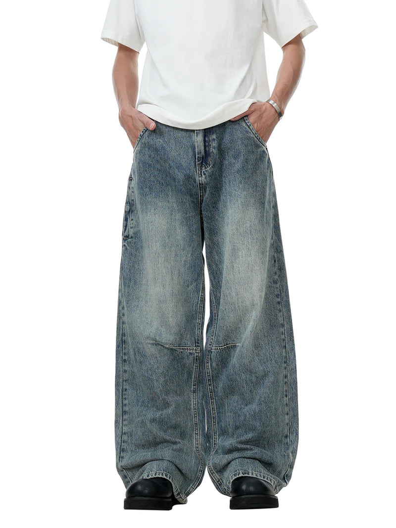 Classic Faded Washed Baggy Jeans