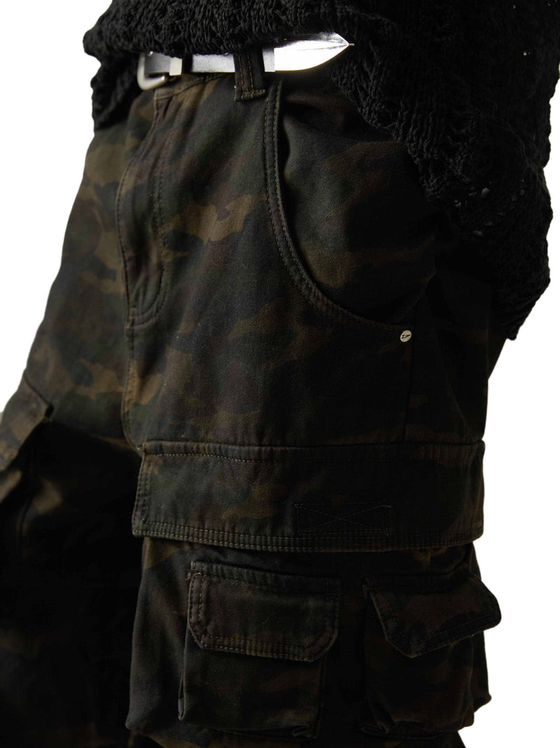 Wasteland Style Camouflage Baggy Cargo Pants