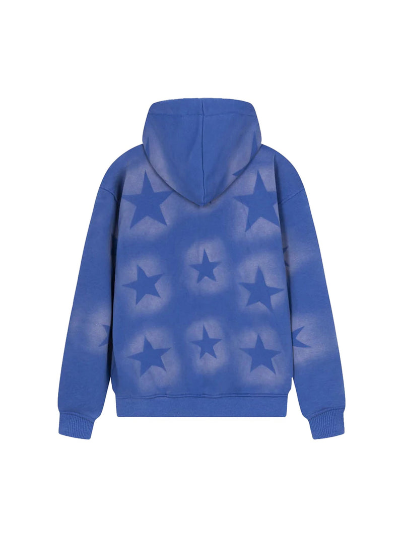 Star Letter Print Zipper Hoodie Jacket