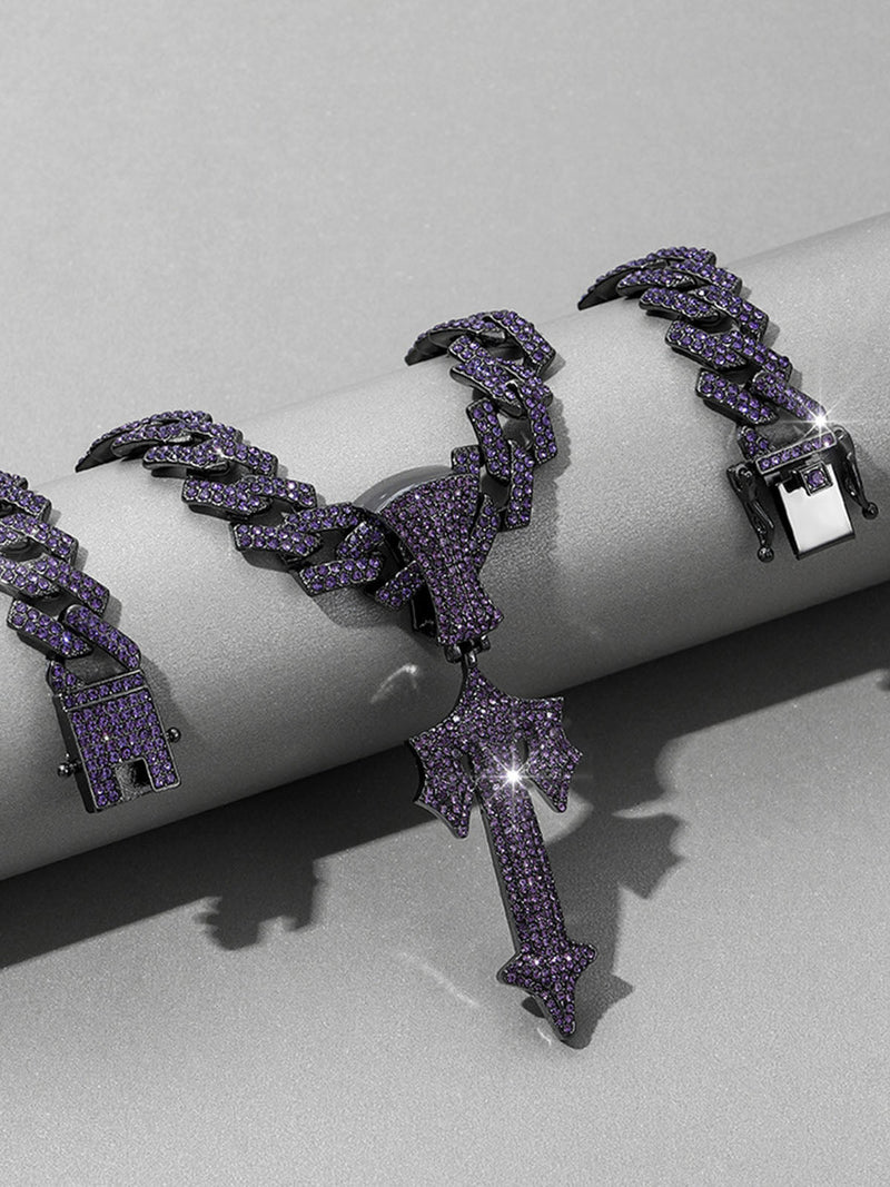 Purple Diamond Cuban Necklace