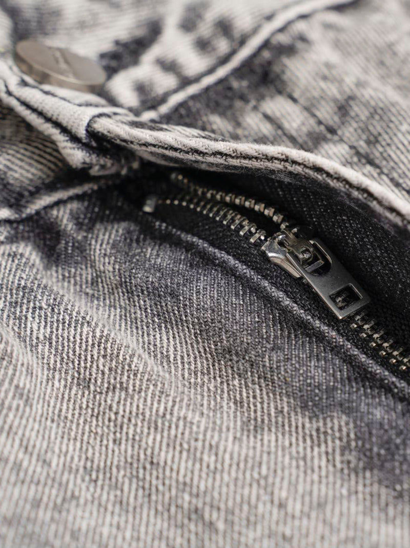 Washed Multi-pocket Cargo Jeans