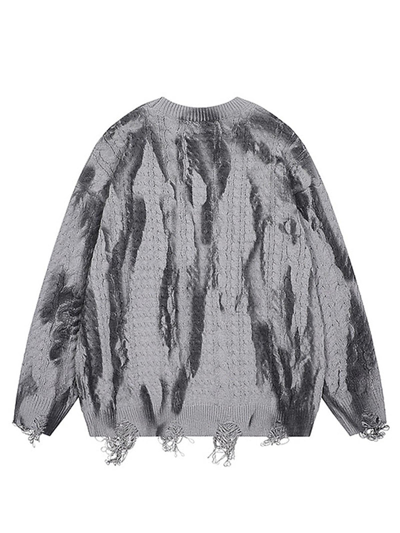 Raw Edge Distressed Sweater