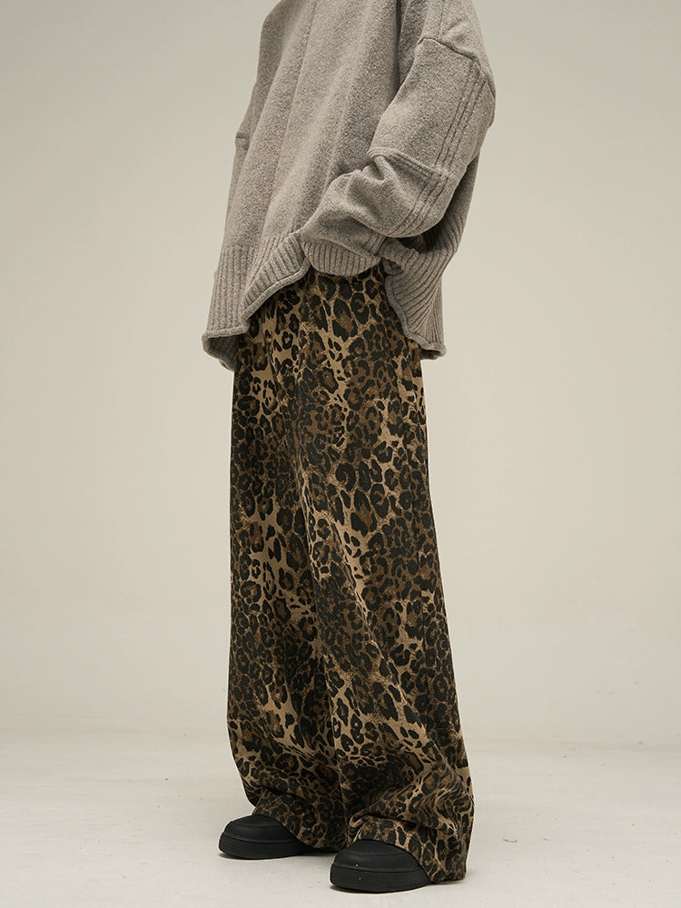 Wild Leopard Print Jeans - chiclara