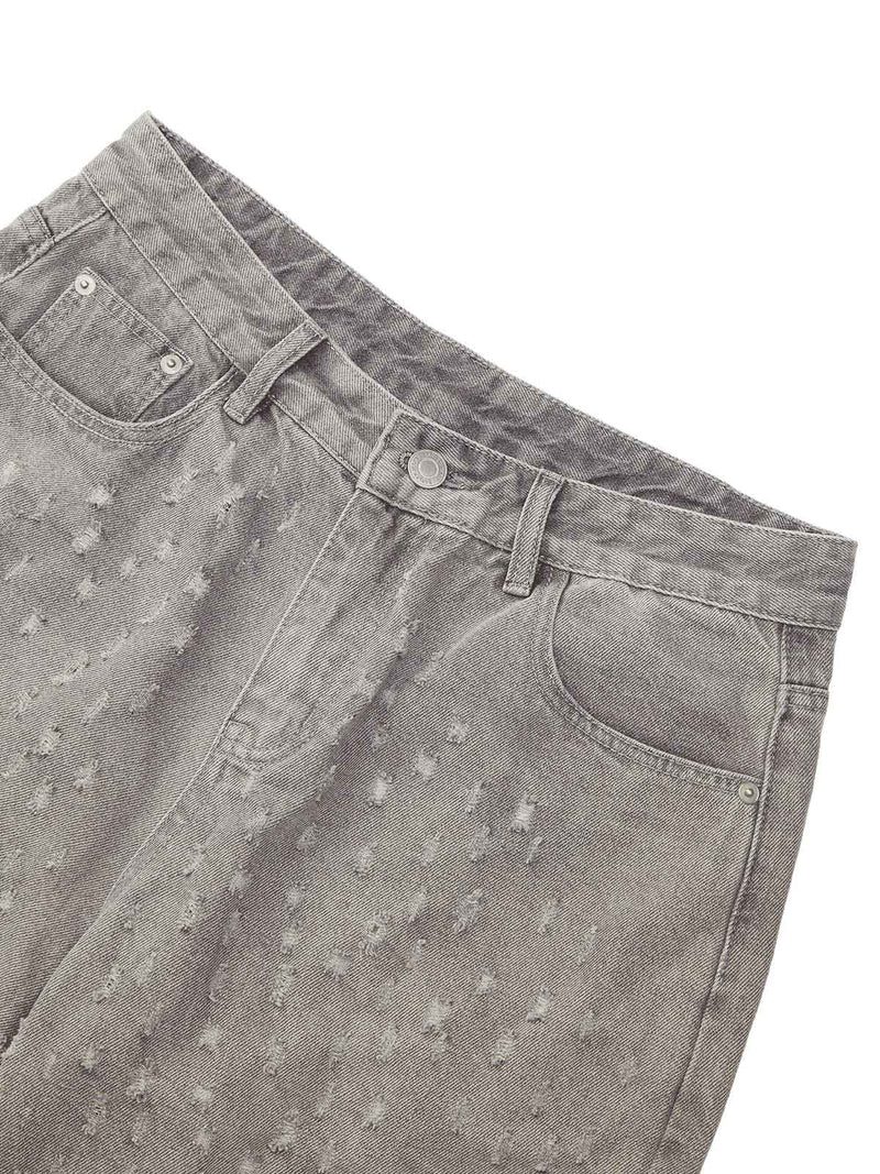 High Street Niche Design Ripped Denim Shorts