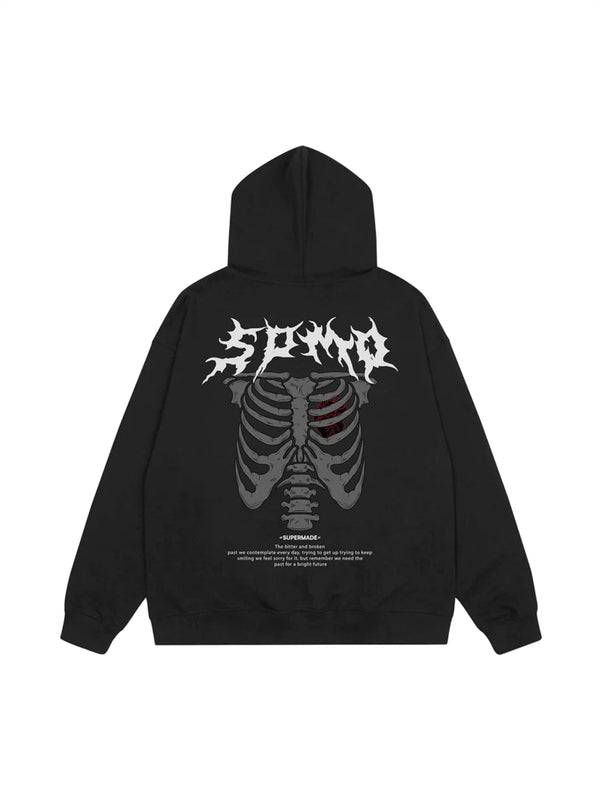 Skull Print Hoodie