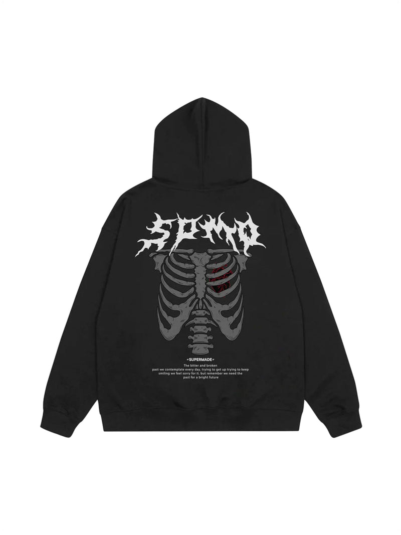 Skull Print Hoodie