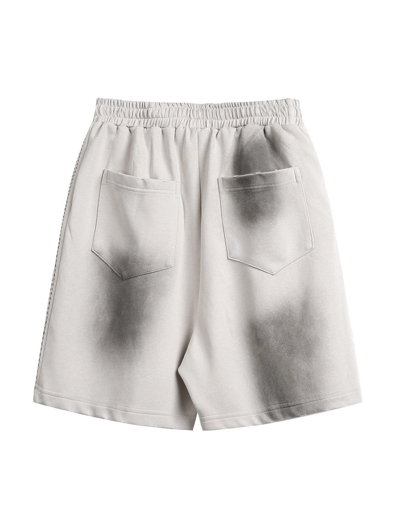 American Retro Spray Paint Casual Shorts