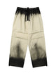 Spray-painted Pleated Casual Pants