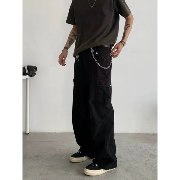 Relaxed Straight Leg Cargo Pants - chiclara