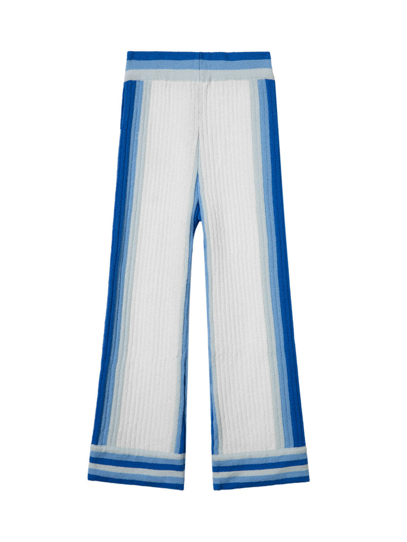 Gradient Stripe Knit Bootcut Lounge Pants