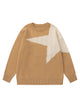 Star Contrast Knit Sweater