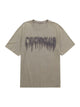 Street Distressed Washed Letter Print T-shirt