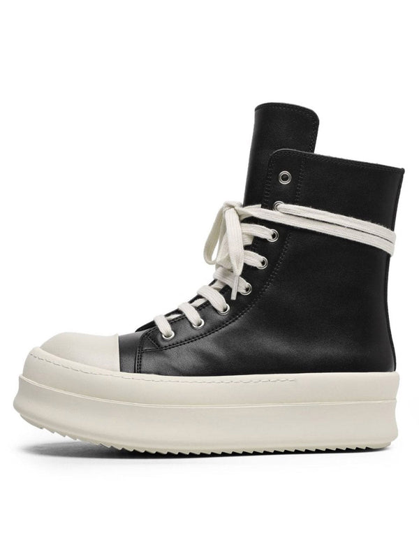 High-top Side Zipper Platform Sneakers