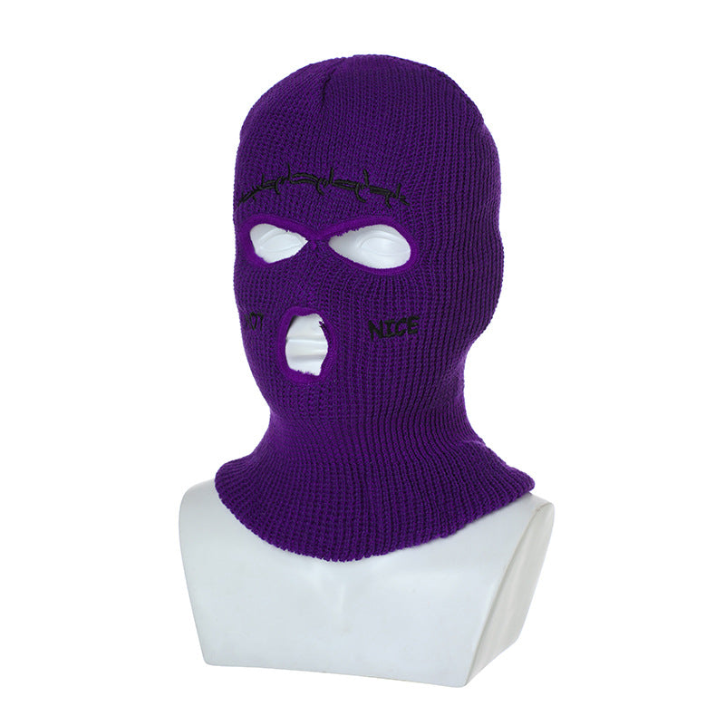 Retro Hip-hop Fun Knitted Balaclava