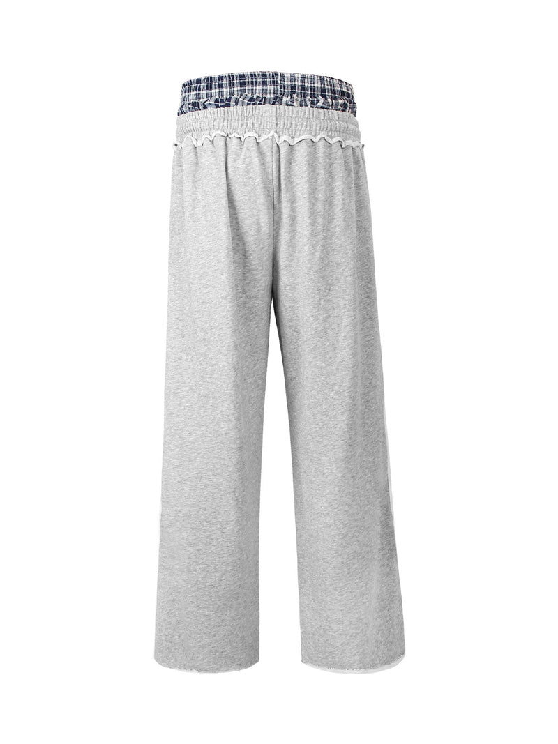 Double Waistband Drawstring Sweatpants