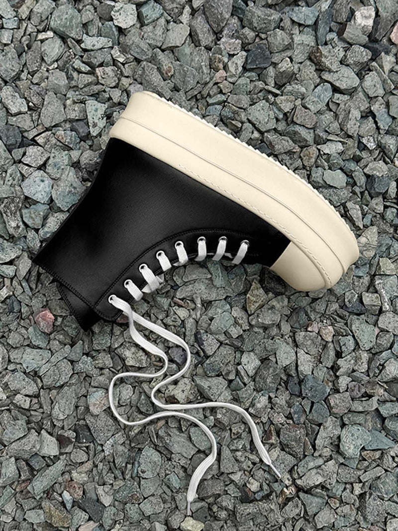 High-top Side Zipper Platform Sneakers