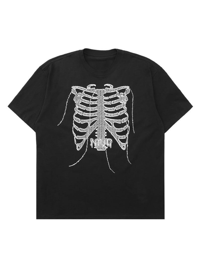 Street Skull Print T-shirt