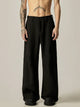 Sleek Black Ultra-Wide Leg Dress Trousers