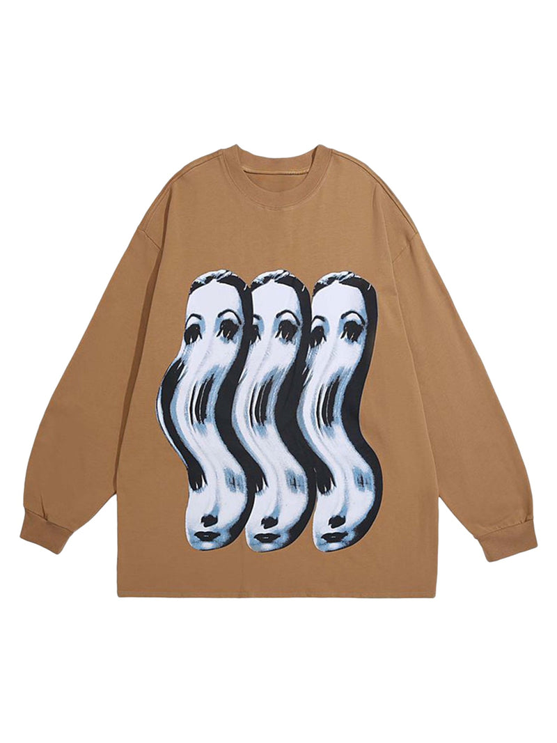 Spoof Portrait Crew Neck Sweatshirt