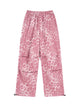 Retro Leopard Print Pink Casual Pants