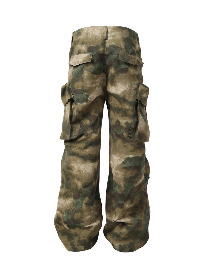 High Street Badge Camouflage Multi-Pocket Pants