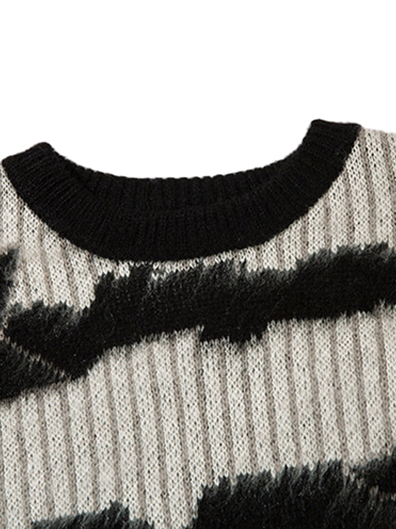 Mohair Star Striped Sweater